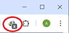 IDM extension is disabled on toolbar